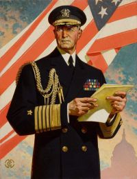 Leyendecker Joseph Christian Portrait Of Fleet Admiral William D. Leahy Ca. 1942 canvas print