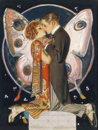 ライエンデッカー ヨーゼフ クリスチャン 蝶のカップルのための習作 1923年
