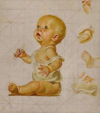 Leyendecker Joseph Christian Study For New Year S Baby canvas print