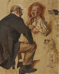 Leyendecker Joseph Christian Study For The Saturday Evening Post Cover Ca. 1930
