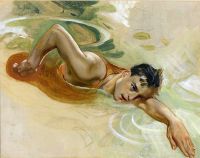 Leyendecker Joseph Christian Studio di un nuotatore