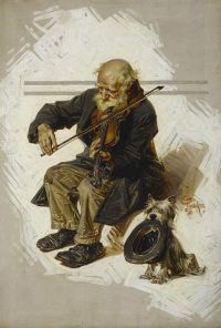 لينديكر جوزيف كريستيان عازف الكمان ومساعده 1916