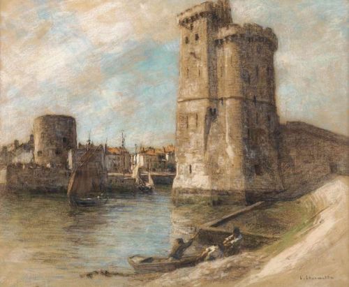 Lhermitte Leon Ntrance Of The La Rochelle Harbour canvas print