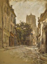 Lhermitte Leon Une Rue Bourges 1916 17 canvas print