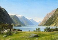 Libert Georg Emil View From Hardanger Fjord Norway 1904