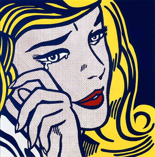 Tableaux sur toile, reproduction de Lichtenstein Crying Girl 2