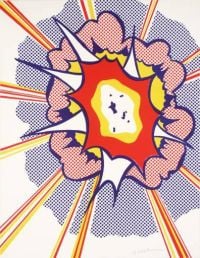 Lichtenstein-Explosion-Leinwanddruck