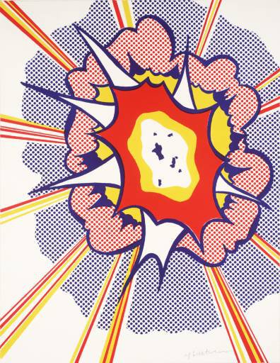 Tableaux sur toile, reproduction de Lichtenstein Explosion