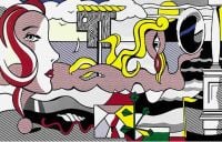 Lichtenstein-Figuren im Querformat auf Leinwand