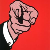 Señalar con el dedo de Lichtenstein