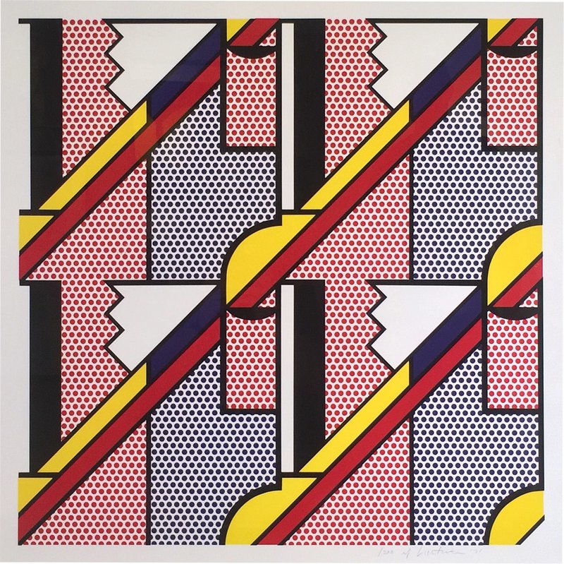Tableaux sur toile, reproduction de Lichtenstein Modern Print 1971