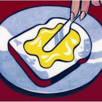 Lichtenstein Mustard On White