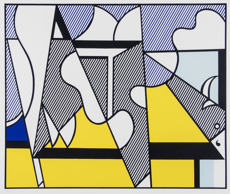 Tableaux sur toile, reproduction de Lichtenstein Roy Lichtenstein Cow Going Abstract