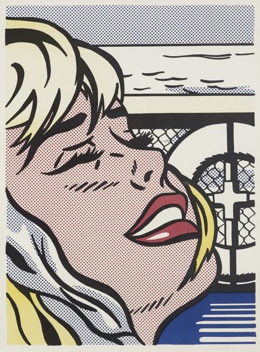 Tableaux sur toile, reproduction de Lichtenstein Shipboard Girl