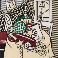 Bodegón de Lichtenstein con langosta