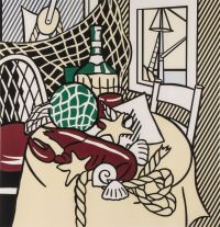 Lichtenstein Still Life مع طباعة قماشية لوبستر