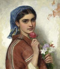 Lidderdale Charles Sillem The Flower Seller 1868