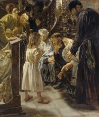 Liebermann Max Der Zwolfjahrige Jesus Im Tempel 1879 canvas print