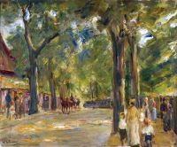 Liebermann Max Figures On The Grosse Seestrasse In Wannsee canvas print