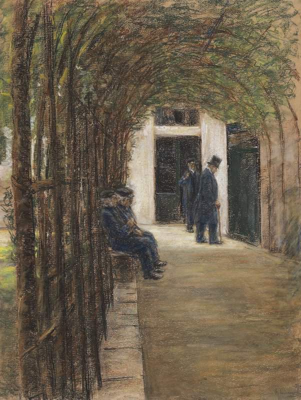Liebermann Max Garten Im Brentanostift In Amsterdam Ca. 1880 canvas print