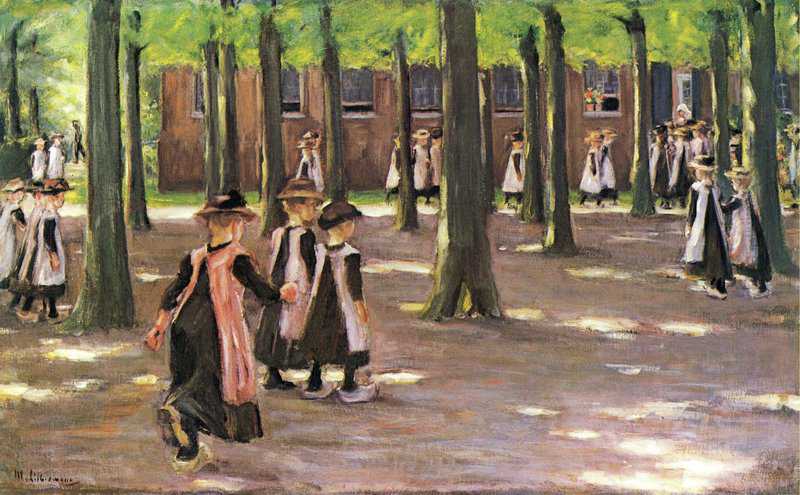 Liebermann Max On The Way To School In Laren canvas print