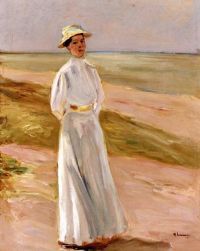 Liebermann Max The Artist S Daughter Walking On The Beach 1906 canvas print