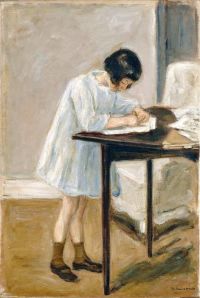 Liebermann Max The Artist S Granddaughter At The Table 1923 canvas print