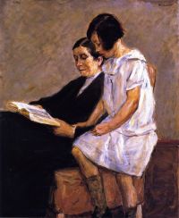 Liebermann Max The Artist S Wife And Granddaughter 1926