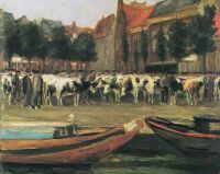 Liebermann Max The Livestock Market In Leiden canvas print