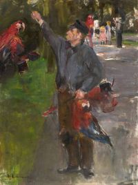 Liebermann Max The Parrot Man canvas print