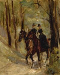 Liebermann Max Two Riders In An Alley canvas print