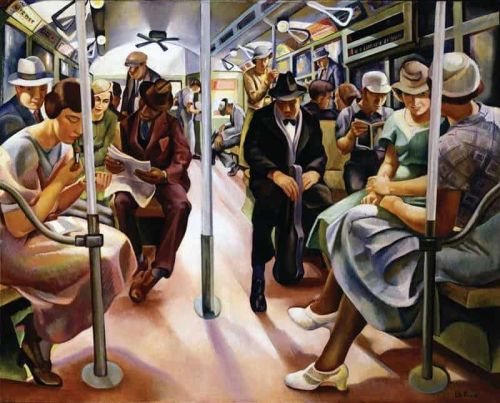 Lily Furedi Subway - 1934 canvas print