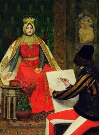 Linton James Dromgole Queen Elizabeth Of Hungary And The Court Painter Ca. 1910 canvas print