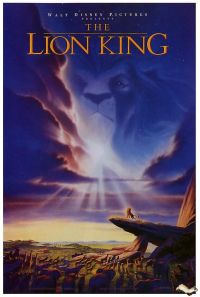 Stampa su tela del poster del film Il Re Leone 1994