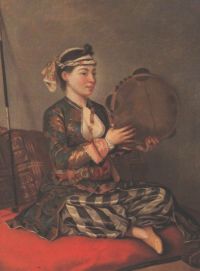 Liotard Je türkische Frau mit einem Tamburin