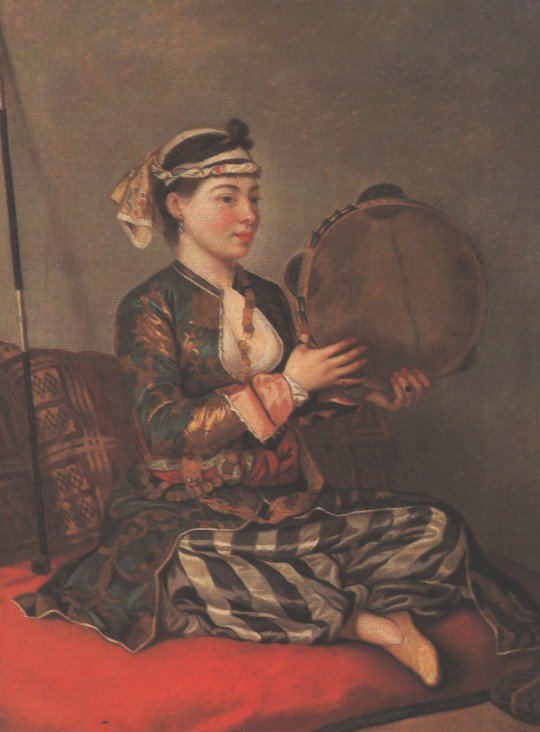 Liotard Je Turkish Woman With A Tambourine canvas print