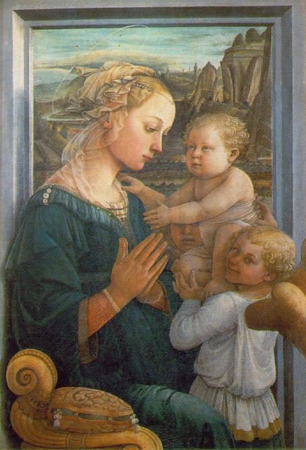 Lippi Fillipi Madonna With Child And Angels canvas print