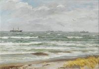 Locher Carl A Convoy Of Ships Off Skagen 1903 canvas print