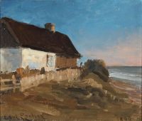 Locher Carl A View From A Coast From A Fishermans Cottage 1899 canvas print