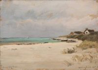 Locher Carl A View Of The Coast At Villingeb K 1885 canvas print