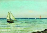Locher Carl Coastal Landscape With Ships canvas print