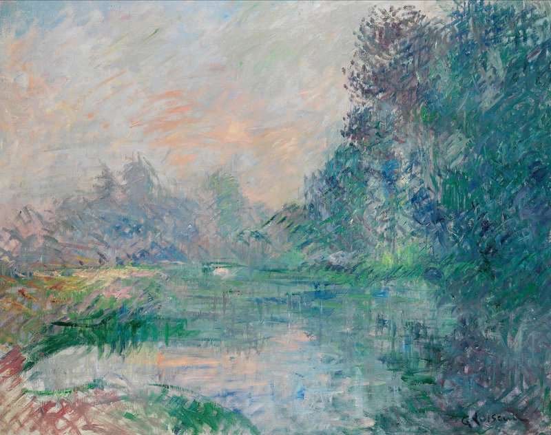 Loiseau Gustave Bord De L Eure Effet Du Matin Ca. 1920 canvas print