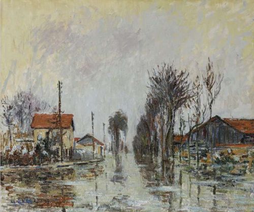 Loiseau Gustave Inondation canvas print