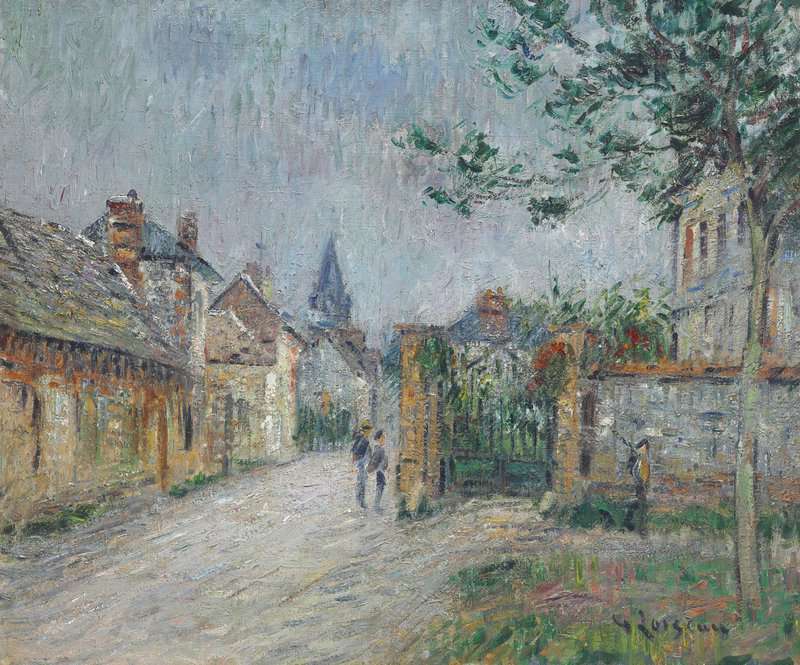 Loiseau Gustave La Rue De Village Saint Cyr Du Vaudreuil Ca. 1923 canvas print