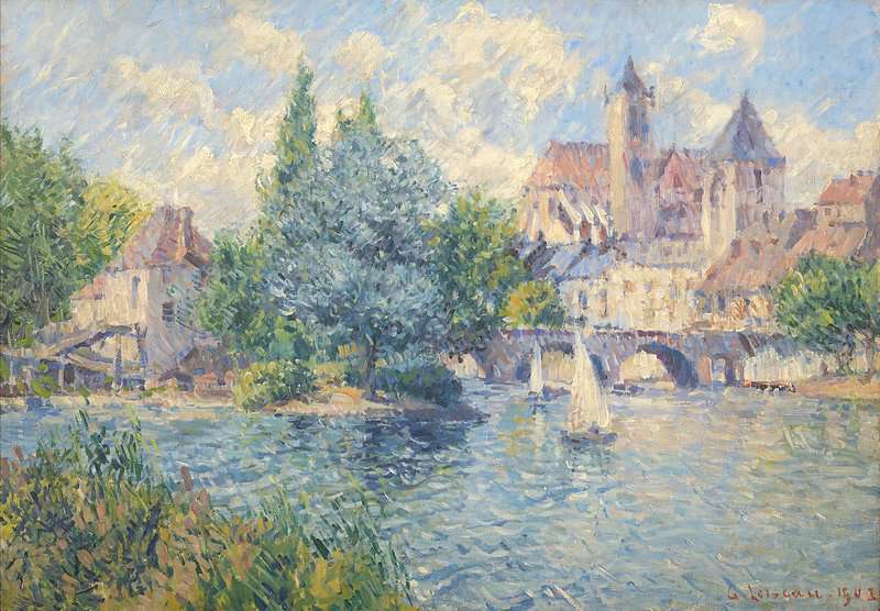 Loiseau Gustave Paysage Au Bord De Riviere 1903 canvas print