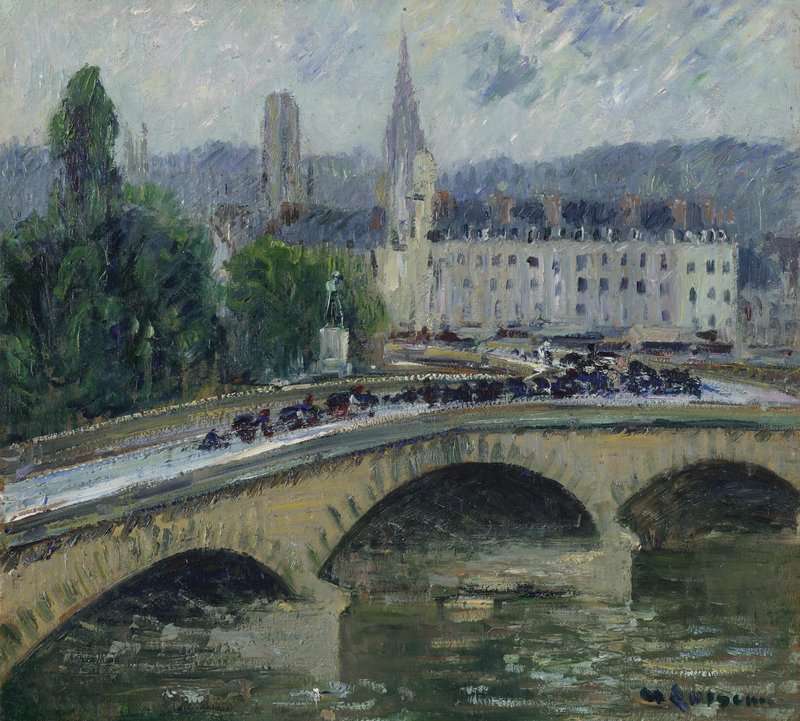 Loiseau Gustave Rouen Le Pont Corneille Ca. 1927 canvas print