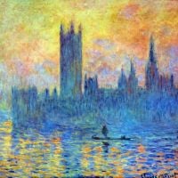 Londen Parlement in de winter door Monet