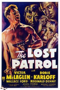 Stampa su tela del poster del film Lost Patrol 1934