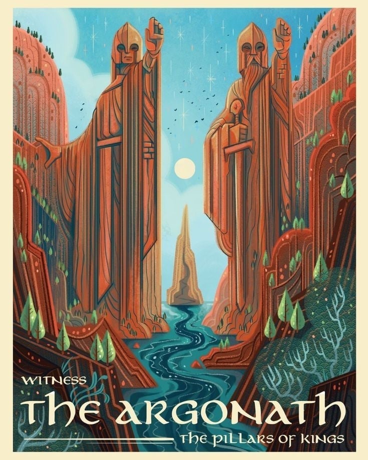 Lotr The Argonath - The Pillars Of Kings canvas print