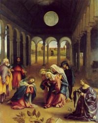 Lotto Lorenzo Christ Taking Leave Of His Mother canvas print